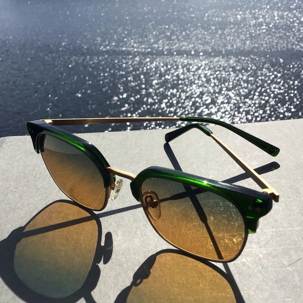 tens Filter Your World Rare Larsson Green Tropic High Sunglasses Metal Frame - Picture 9 of 16